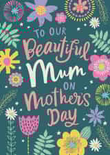 Floral Mother's Day Card for a beautiful Mum created by Dotty Black