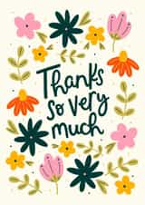 Pretty Thank You Card - Colourful Flowers created by Abbie Imagine