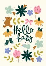 Cute New Baby Card - Hello Baby created by Abbie Imagine