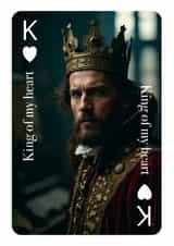 Fun Valentine's Day Card - King Of My Heart - Playing Card created by Tainted Genie