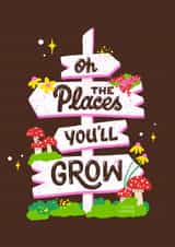 Cute Graduation Card- Plant Pun- Oh the Places You’ll Grow created by Vinitha Mammen