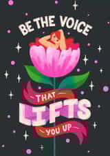 Empowering Card for Her- Floral Illustration with Typography created by Vinitha Mammen