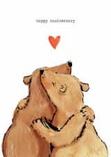 Cute Anniversary Card - Bear Hug created by Rosie & Radish