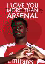 Funny Valentine's Day/Anniversary Card - Bukayo Saka - Arsenal created by AbiGoLucky
