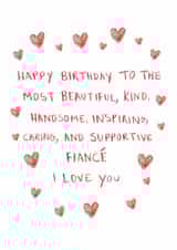 Heartfelt Birthday Card - For Fiancé - For Him - For Boyfriend created by HCD Illustration