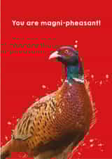 Pheasant Anniversary Card / Valentines Day Card created by Melmade Stationery