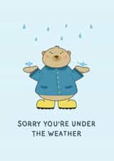 Cute Get Well Card - Under The Weather - Bear In The Rain created by CBL