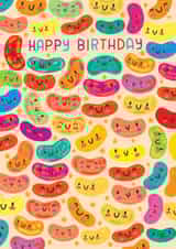 Cute Birthday Card - Jelly Beans - Colourful created by Nicholas Saunders