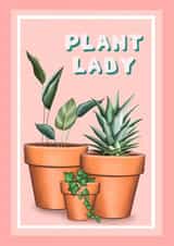 Classic illustrated art card for the plant loving lady in your life created by Suzanne Taktak