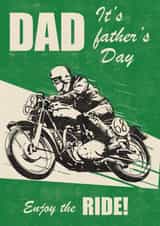 Classic Father's Day Card - Enjoy The Ride - Motorbike created by Rocket68
