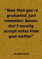 Funny graduation card - Advice for graduated student created by Fee Fee