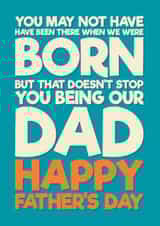 Funny Father’s Day Card - For Step-Dad - From Us created by Blind Faith