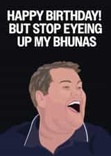 Funny Birthday Card - Smithy - Birthday Bhunas created by Hello Sausage