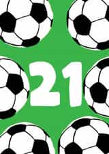 Classic Birthday Card - 21st - Football created by tea please