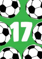 Classic Birthday Card - 17th - Football created by tea please