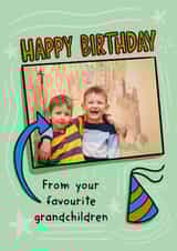 Personalised Birthday Photo Card created by TeePee Creations - Cute Birthday Card - Favourite Grandchildren