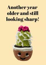 Cute birthday card for a friend - little cactus - looking sharp created by Milliewest