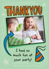 Personalised Thank You Photo Card created by TeePee Creations - Cute Thank You Card - Children's Party