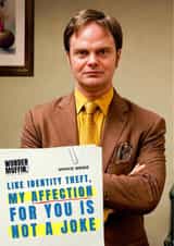 Funny Anniversary Day Card - Dwight Schrute - My Affection is No Joke created by Shower Thoughts