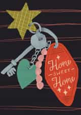 Modern New Home Card - Keys - Home Sweet Home created by Isobel Rose Illustration