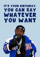 Funny Birthday Card - Kendrick Lamar - Super Bowl - Not Like Us created by Pink Peach Cards