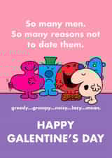 Funny Galentine's Day Card - For Her - For Bestie - Mr. Men created by Mr. Men