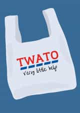 Funny Birthday/Leaving Card - Tesco Bag - Very Little Help created by Designs By Andy