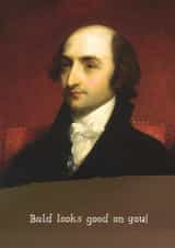 Cheeky Birthday Card - For Him - Bald Looks Good On You created by Kate Garrett