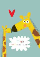 Cute Father's Day Card - Giraffe's - Heart created by Kali Stileman