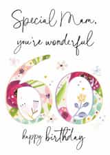 Classic Birthday Card - 60th - Special Mam created by Katie Phythian Design