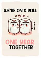 Happy Paper On a Roll Anniversary Card created by The Playful Press