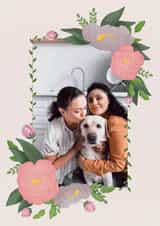 Personalised Birthday Photo Card created by Smith & Wild - Pretty Birthday Card - Floral Frame