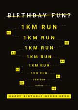 Fun Birthday Card - For Hyrox Hero - Running created by Digital Waves