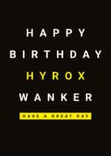 Rude Birthday Card - Hyrox - Fitness created by Digital Waves