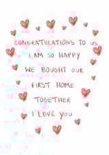 Heartfelt New Home Card - Congratulations To Us - First Home created by HCD Illustration