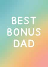 Classic Father's Day Card - Stepdad - Bonus Dad created by Jeff and the Squirrel