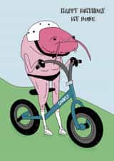 Funny Birthday Card - For Him - Shrimp created by Blessherlittleartoons by Amy