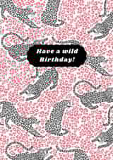 A fun leopard print wild birthday card created by Zoe May Designs