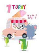 Cute Birthday Card - 1st Birthday - Ice Cream Van created by Sarah Pitt