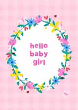 Sweet floral New Baby card - Baby Girl created by Jessica Rachel Sharp