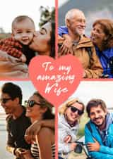 Personalised Anniversary Photo Card created by Spark and Wild - Classic Birthday/Anniversary Card - Amazing Wife