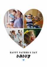 Personalised Father's Day Photo Card created by @hollielonglanddesigns - Classic Father's Day Card - Daddy - Heart Frame