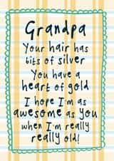 Cheeky Birthday/Father's Day Card - For Grandpa - Poem created by Bow & Bell