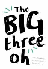 Cheeky 30th Birthday Card - Big Three Oh - Getting Old created by Bow & Bell