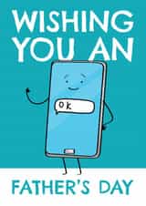 Funny Father's Day Card - Dad Texting - OK Text created by AbiGoLucky