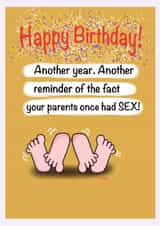 Remind them where they came from on their birthday with this funny card! created by Gary Jones
