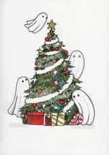 Cute Christmas Card - Ghosts - Christmas Tree created by Katherine Blower