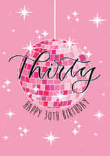 Fun 30th Birthday Card - For Her - Disco Ball created by The Amyverse