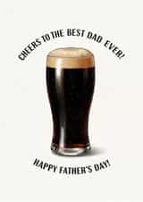 Fun Father's Day Card - Pint Of Guinness - Best Dad Ever! created by Never Basic Club