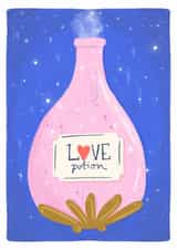Cute Anniversary/Love & Friendship Card - Love Potion - Sparkles created by Claire Lefevre